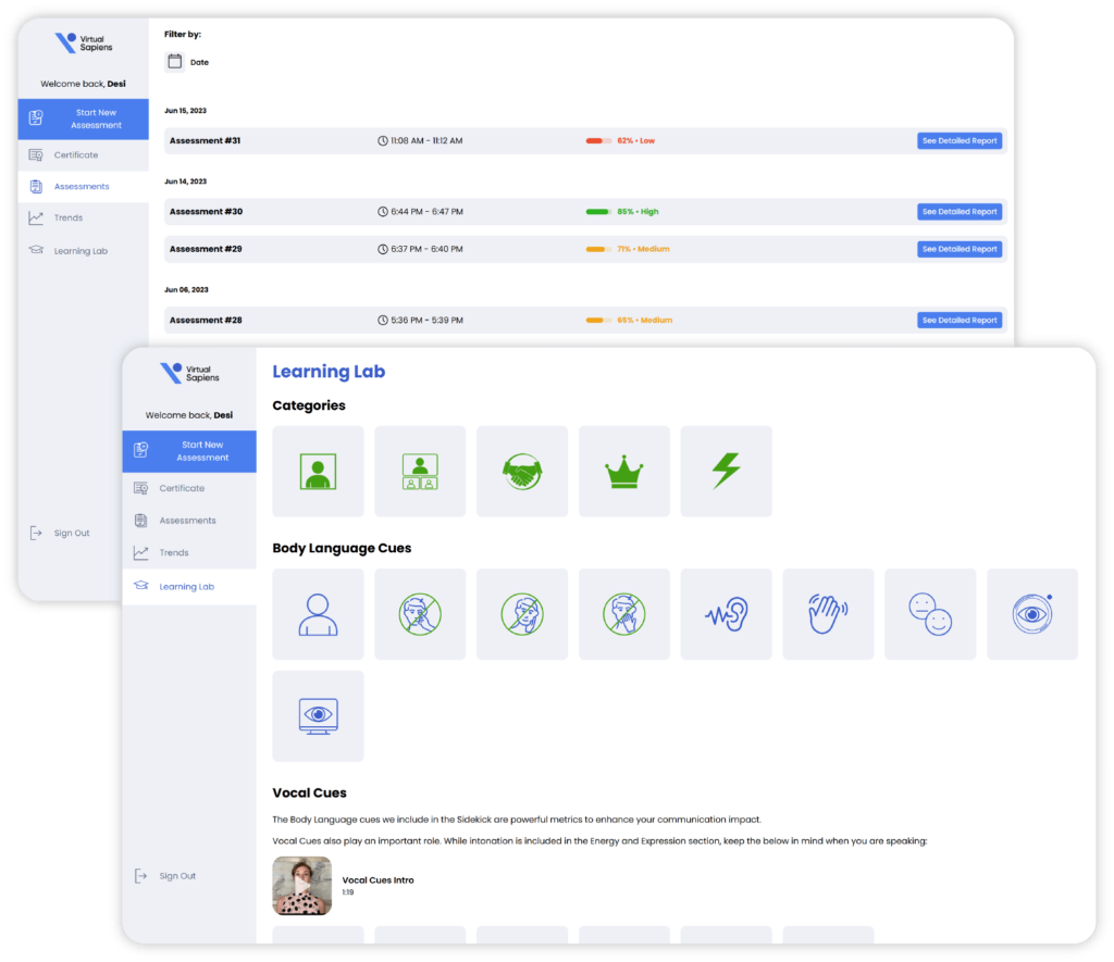 Virtual Presence Assessment Dashboard